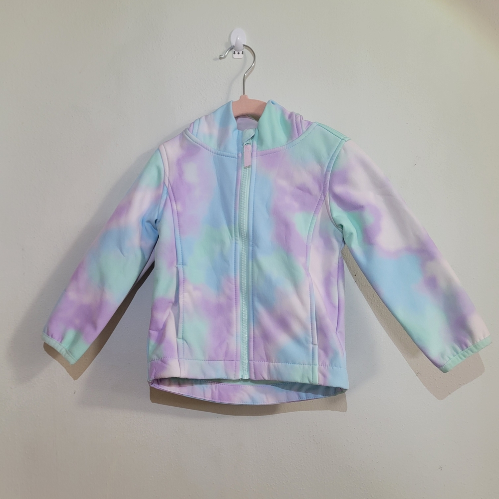 Cat & Jack Girls Size 2T Pastel Unicorn Hooded Jacket - Picture 2 of 8